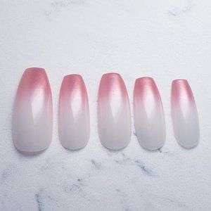 Spring Ombre Custom Press on Nails 20pc set pink